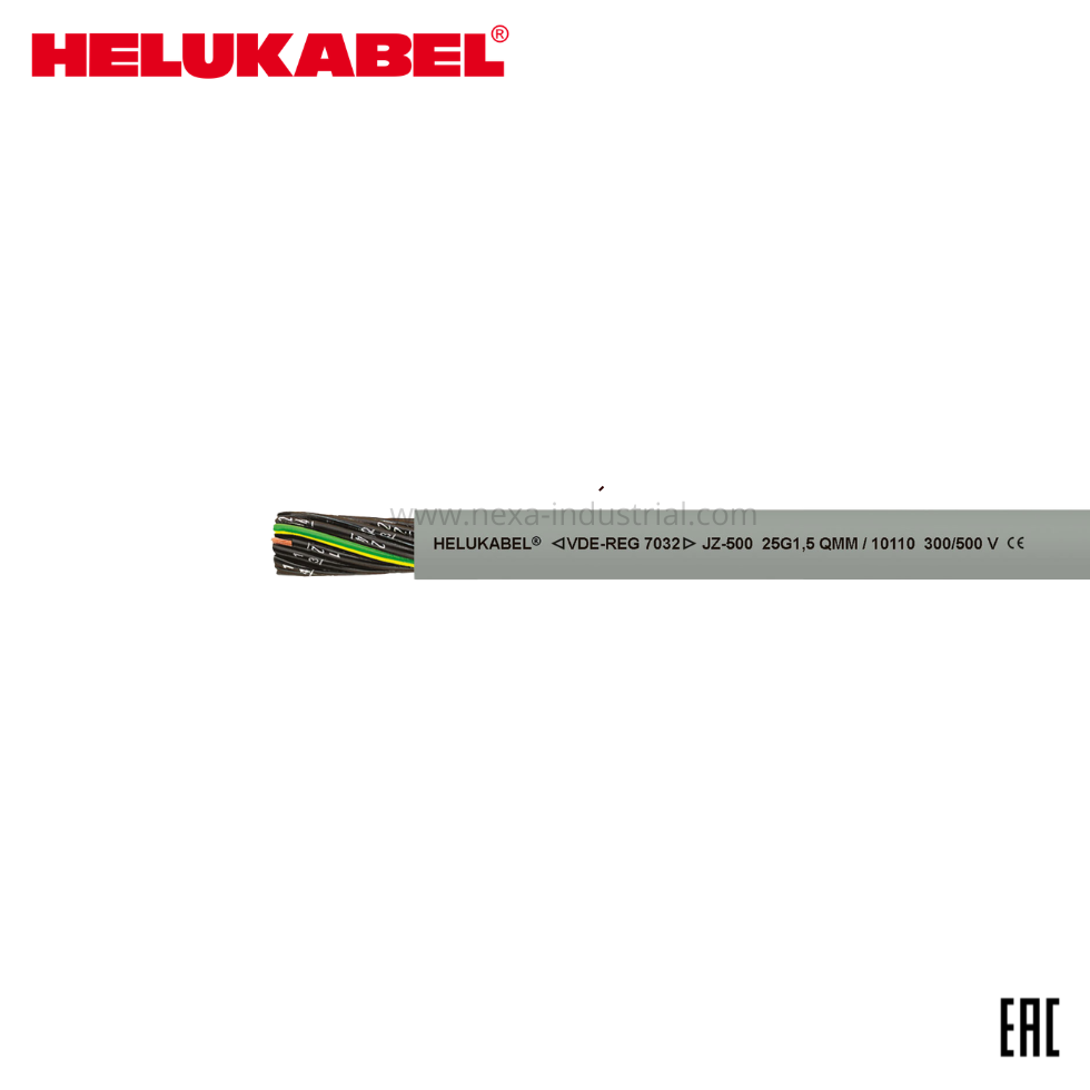 CABLE CONTROL JZ-500 2X0.5MM2 300/500V GRIS HELUKABEL