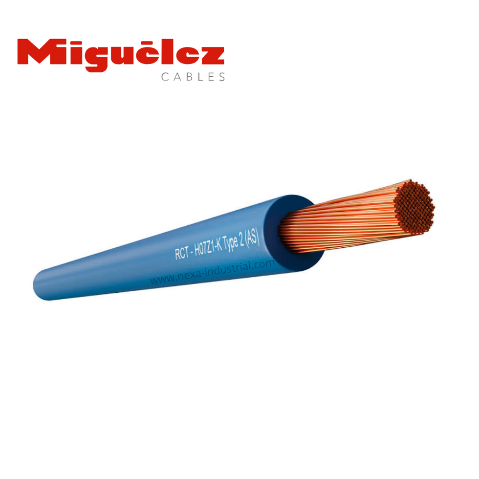 CABLE H07Z1-K MIGUELEZ 1x1.5mm2 450/750V LIBRE HALÓGENO AZUL AFIRENAS 