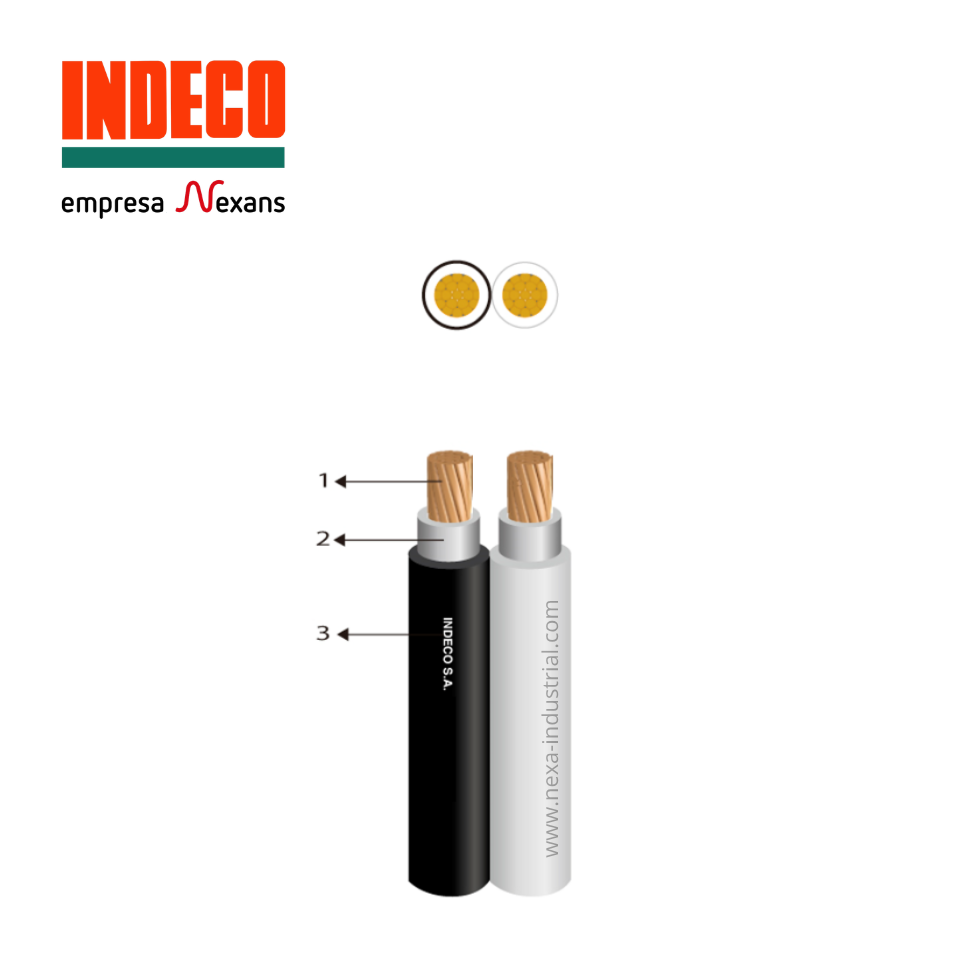 Cable N2XOH 2x4mm2 1kV libre de halógeno negro clase 2