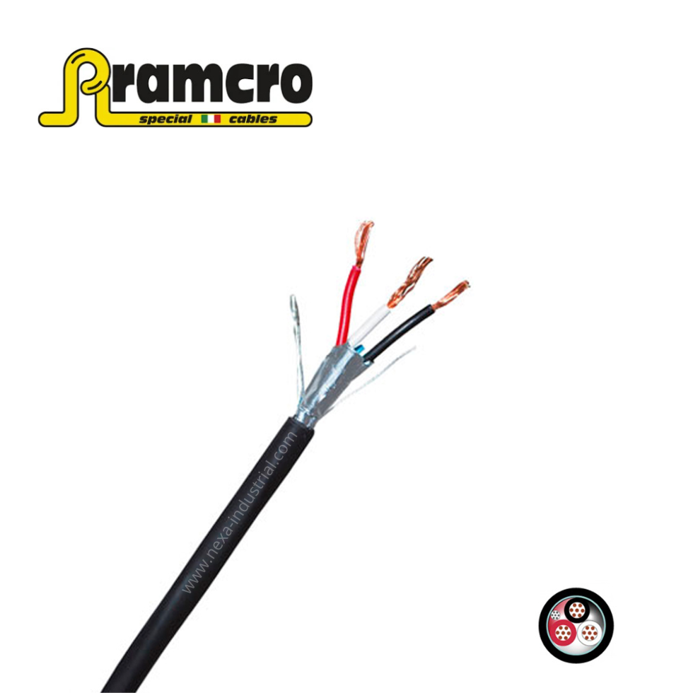 CABLE INSTRUMENTACION APANTALLADO 1x3x16AWG 300V 90°C LIBRE DE HALOGENO, UL, RAMCRO