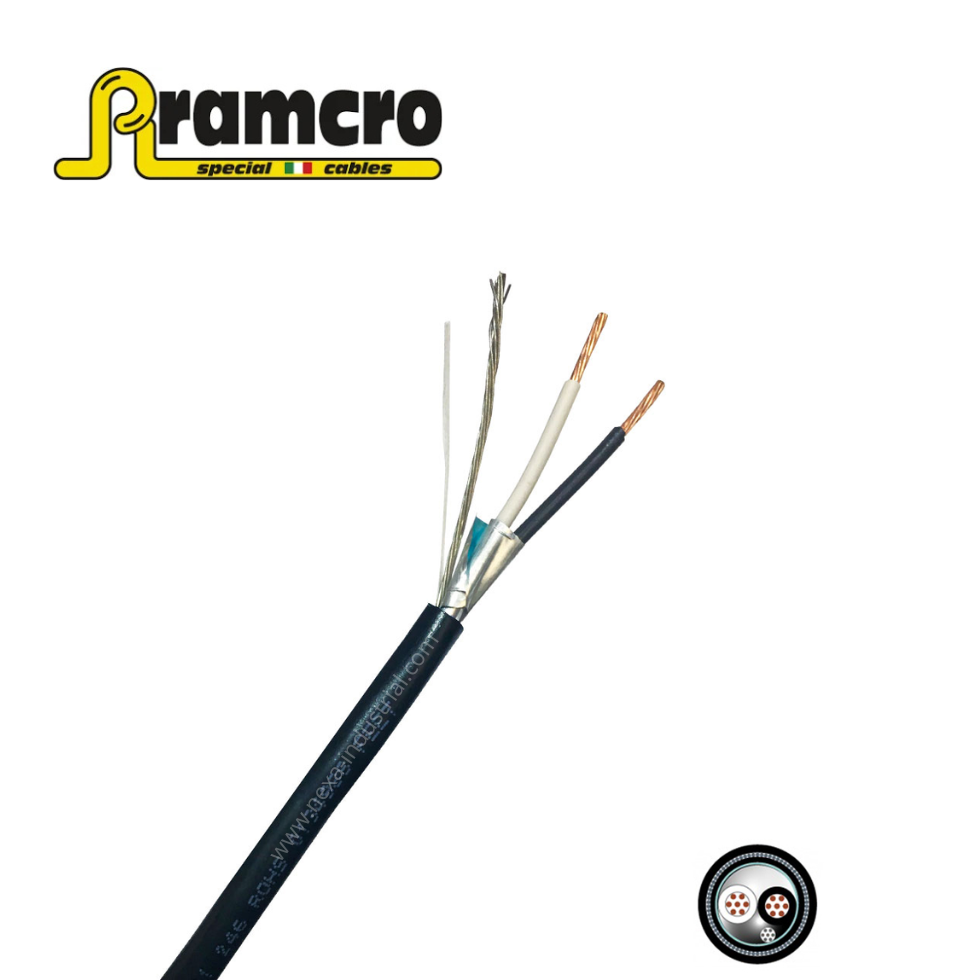CABLE INSTRUMENTACION APANTALLADO 1x2x14AWG 300V 90°C LIBRE DE HALOGENO, UL, RAMCRO
