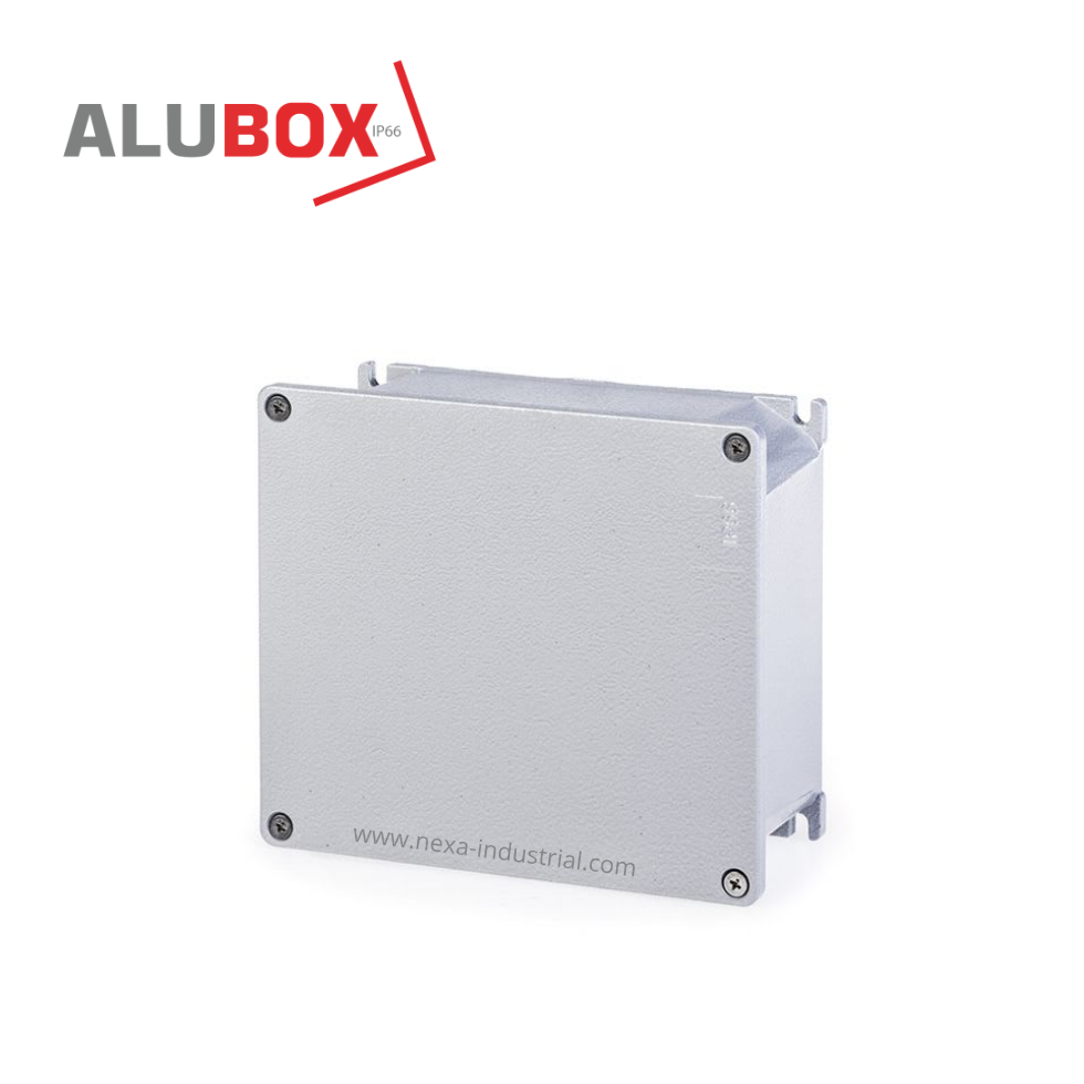 CAJA DE ALUMINIO HERMÉTICO 100x100x59mm – ALUBOX