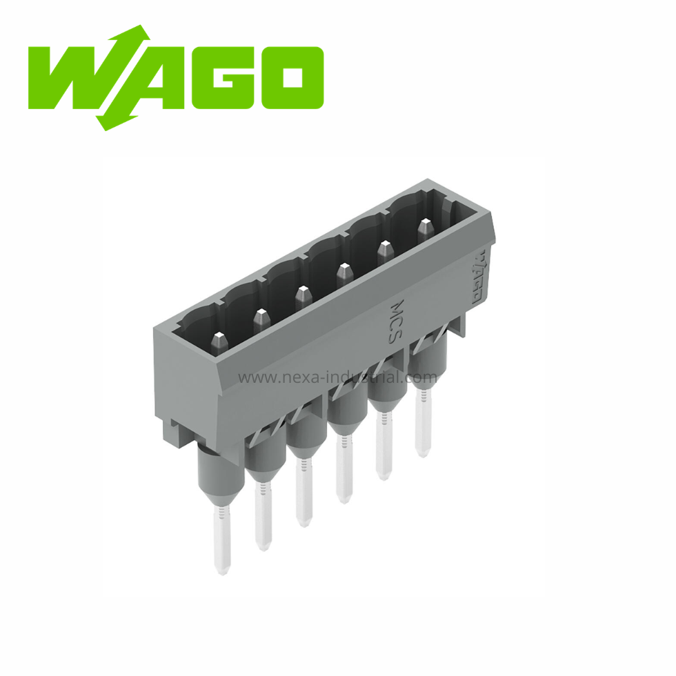CONECTOR MACHO 6 POLOS PASO 5MM PARA BORNAS 15A 600V(231-166/003-000) – WAGO