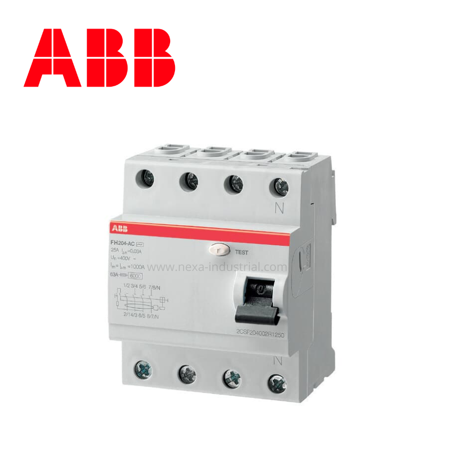 INTERRUPTOR DIFERENCIAL 4X25A AR FH204 AC-25/0.03 ABB
