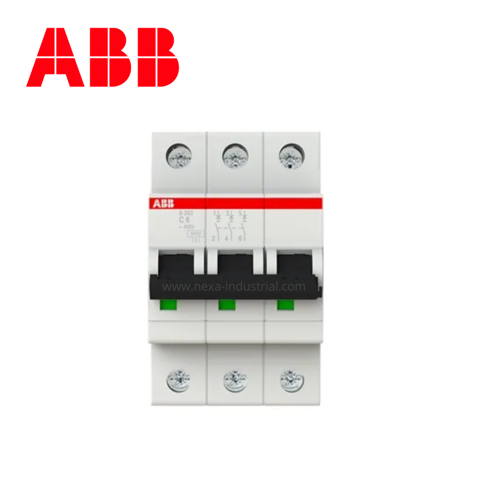 INTERRUPTOR TERMOMAGNÉTICO ABB 2X6A 20/10kA 230/400V S202-C6 CURVA C