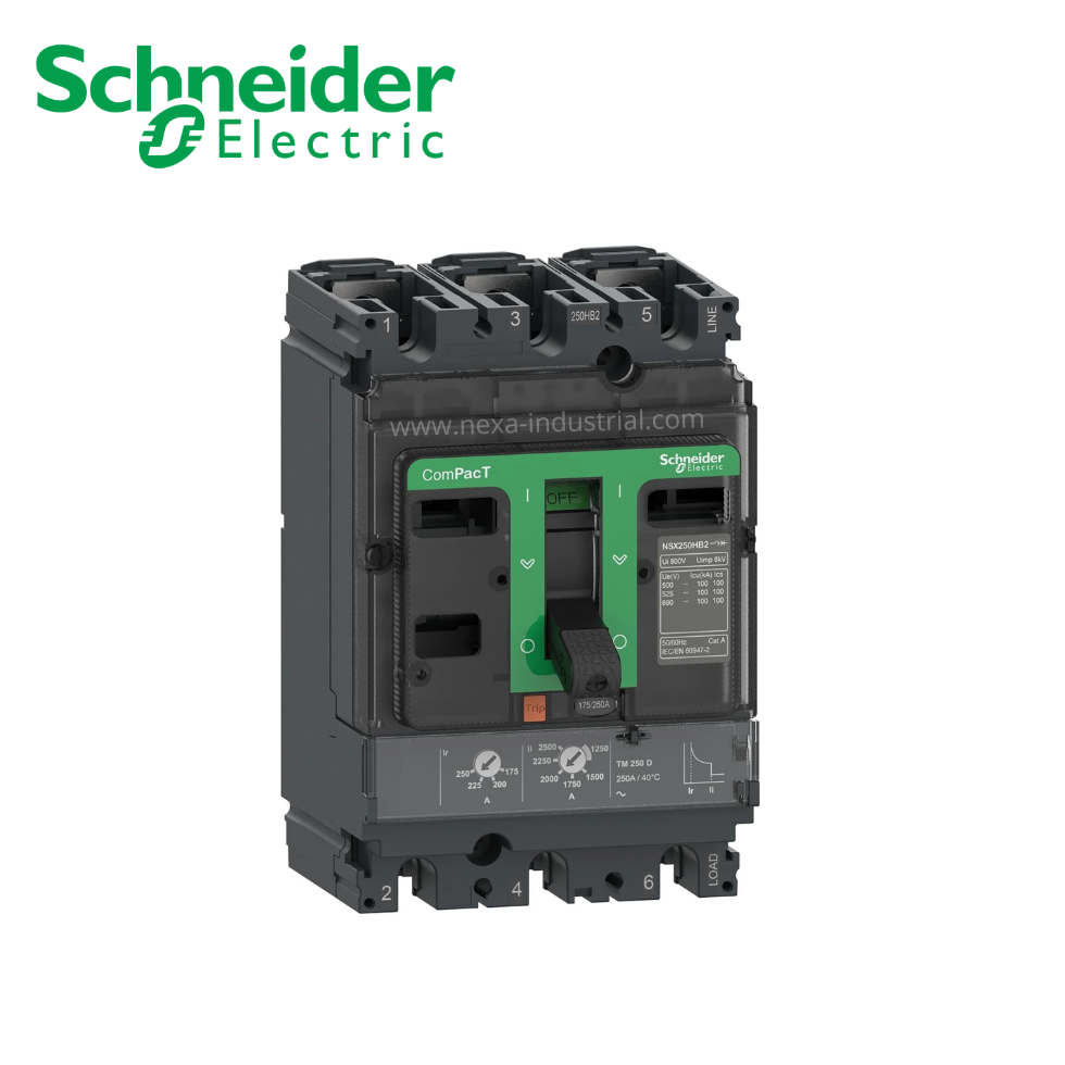 Interruptor termomagnético regulable 3×70-100A 85/35kA 220/440V NSX100F SCHNEIDER ELECTRIC