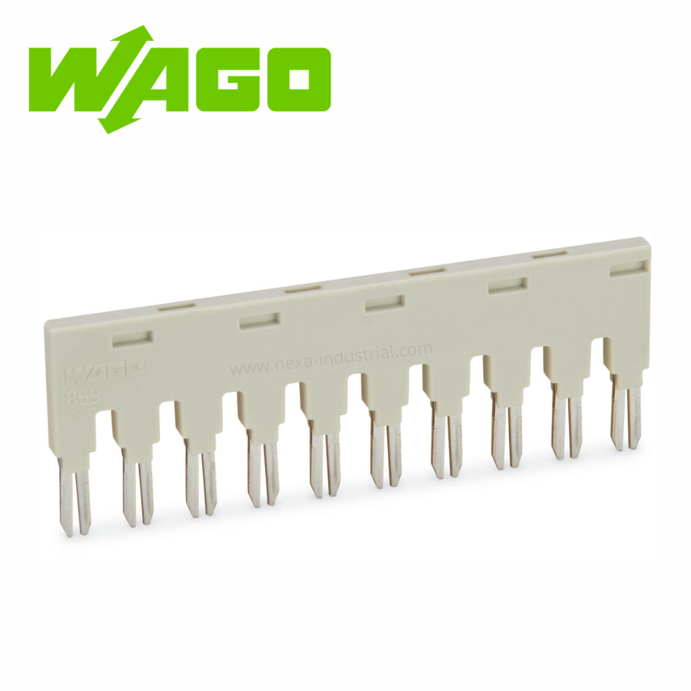 JUMPER PARA RANURA DE PUENTE 10 POLOS 18A AISLADO GRIS CLARO – WAGO