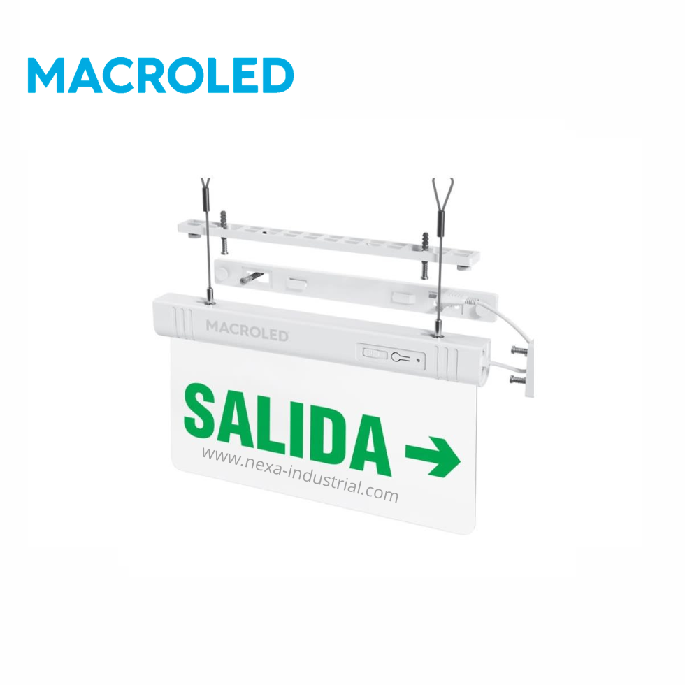 Luminaria de emergencia señal LED CSL-Salida derecha 1W – MACROLED