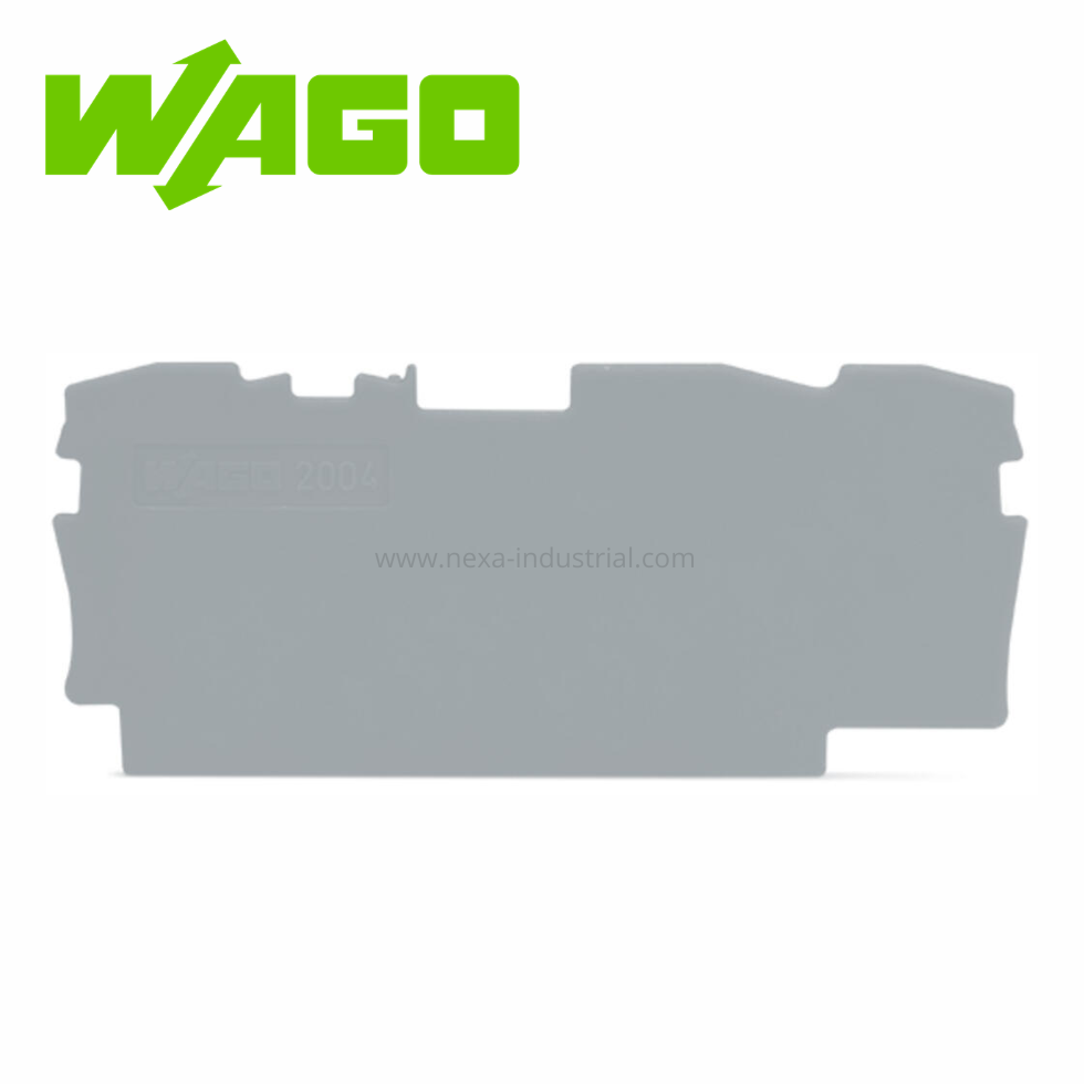 PLACA FINAL E INTERMEDIA 1MM ESPESOR GRIS(2004-1391) WAGO