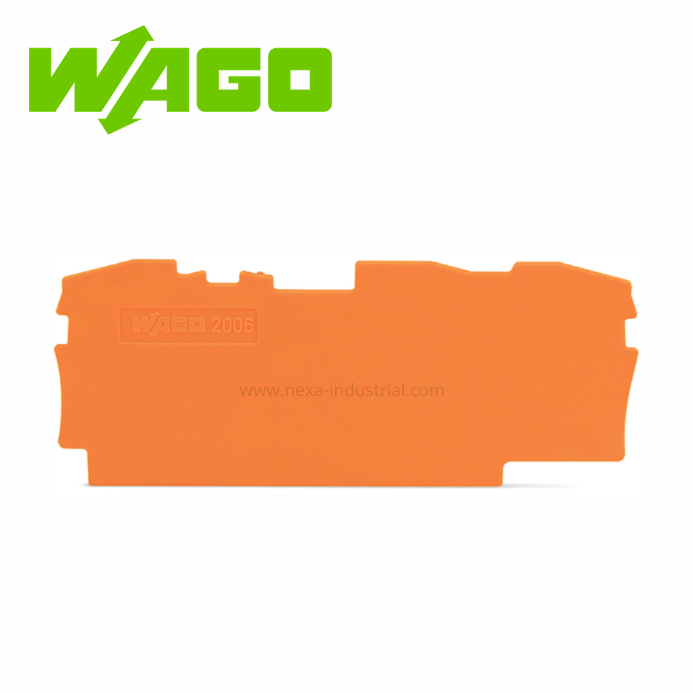 PLACA FINAL E INTERMEDIA 1MM ESPESOR NARANJA (2006-1392) WAGO