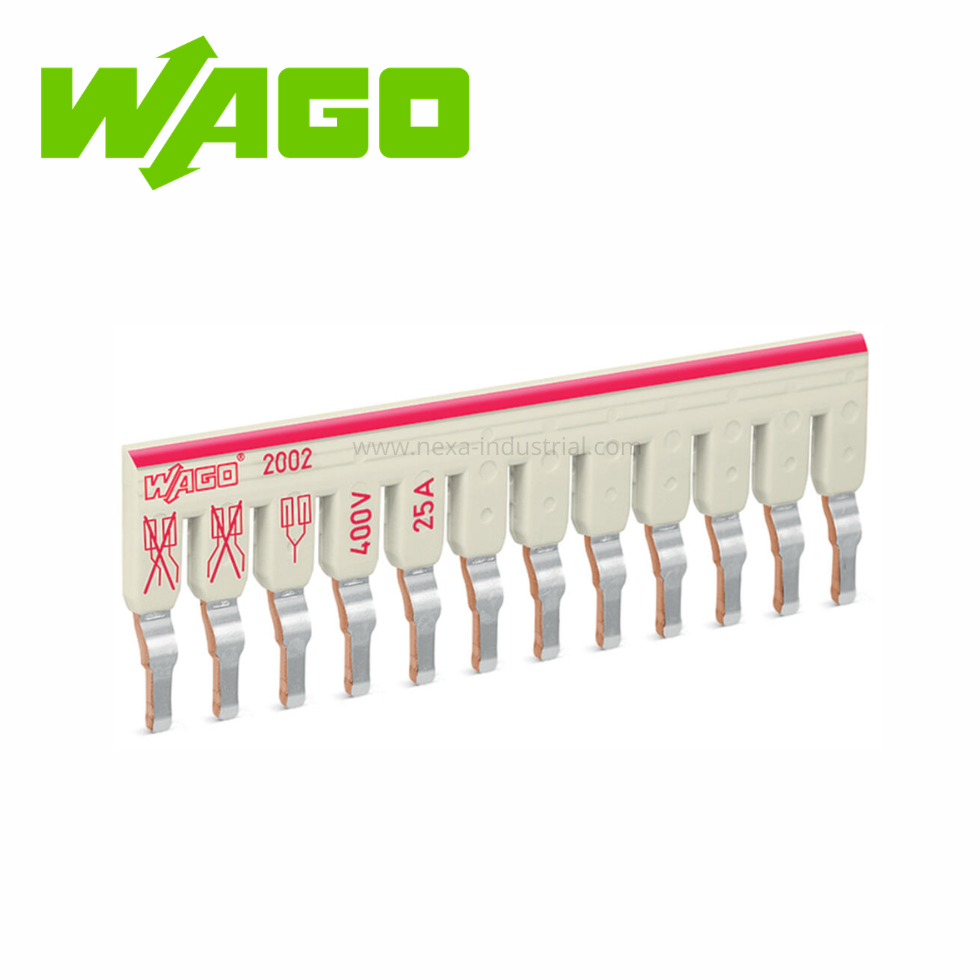 PUENTE ESCALONADO 12 POLOS 400V 25A GRIS CLARO – WAGO