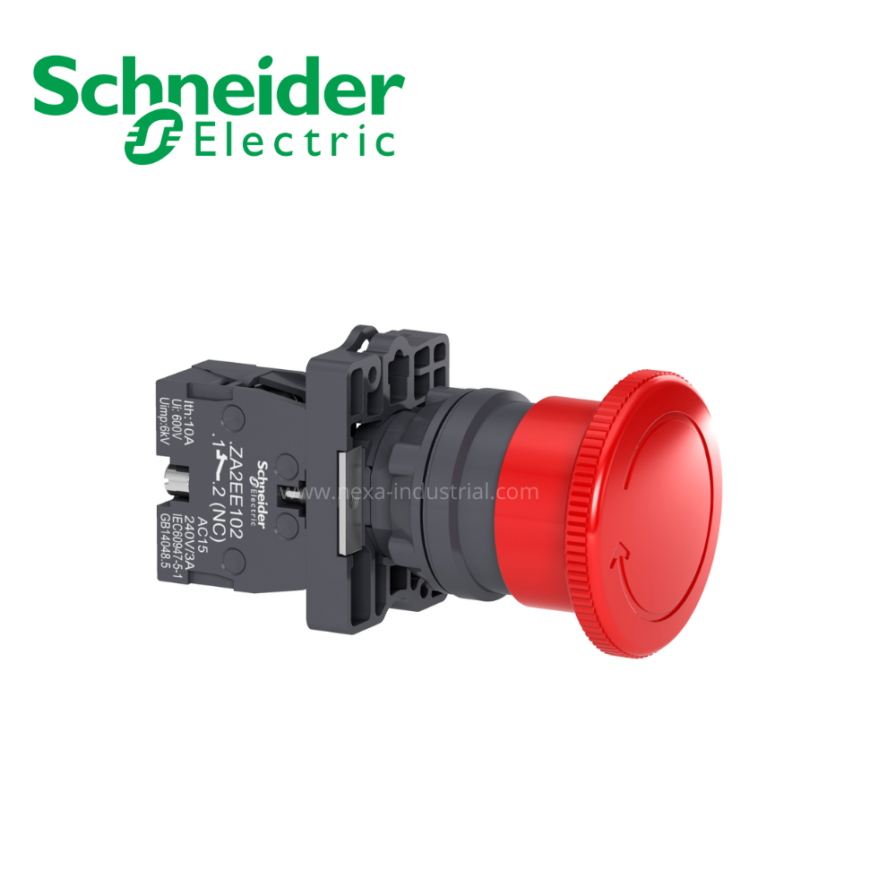 Pulsador de emergencia pulsar-girar 22mm-40mm 1NC IP65 SCHNEIDER ELECTRIC