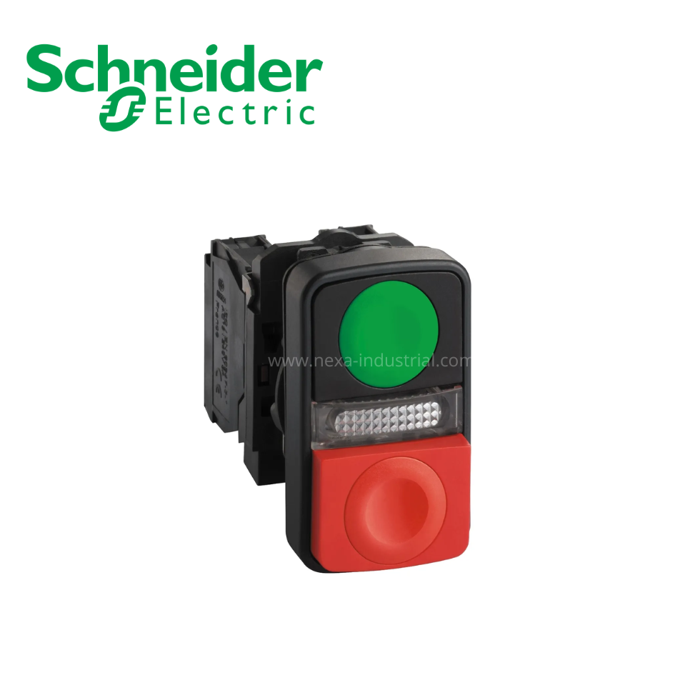 Pulsador luminoso doble c/LED 220VAC NA+NC SCHNEIDER ELECTRIC