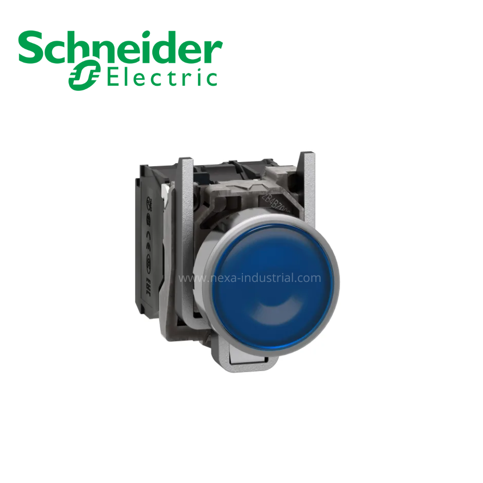Pulsador luminoso rasante azul 22mm 24VAC/DC NA+NC SCHNEIDER ELECTRIC