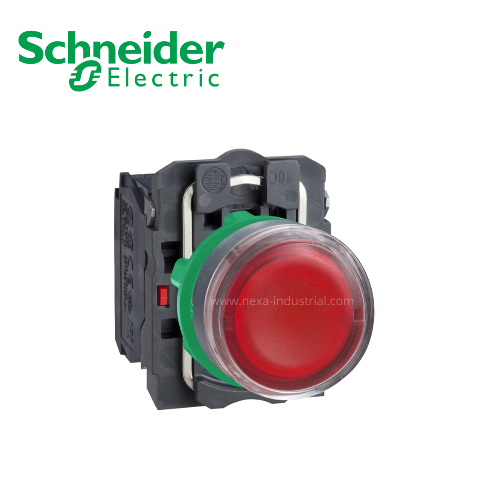 Pulsador luminoso rasante rojo 240VAC/DC 2 posiciones fijas NA+NC SCHNEIDER ELECTRIC