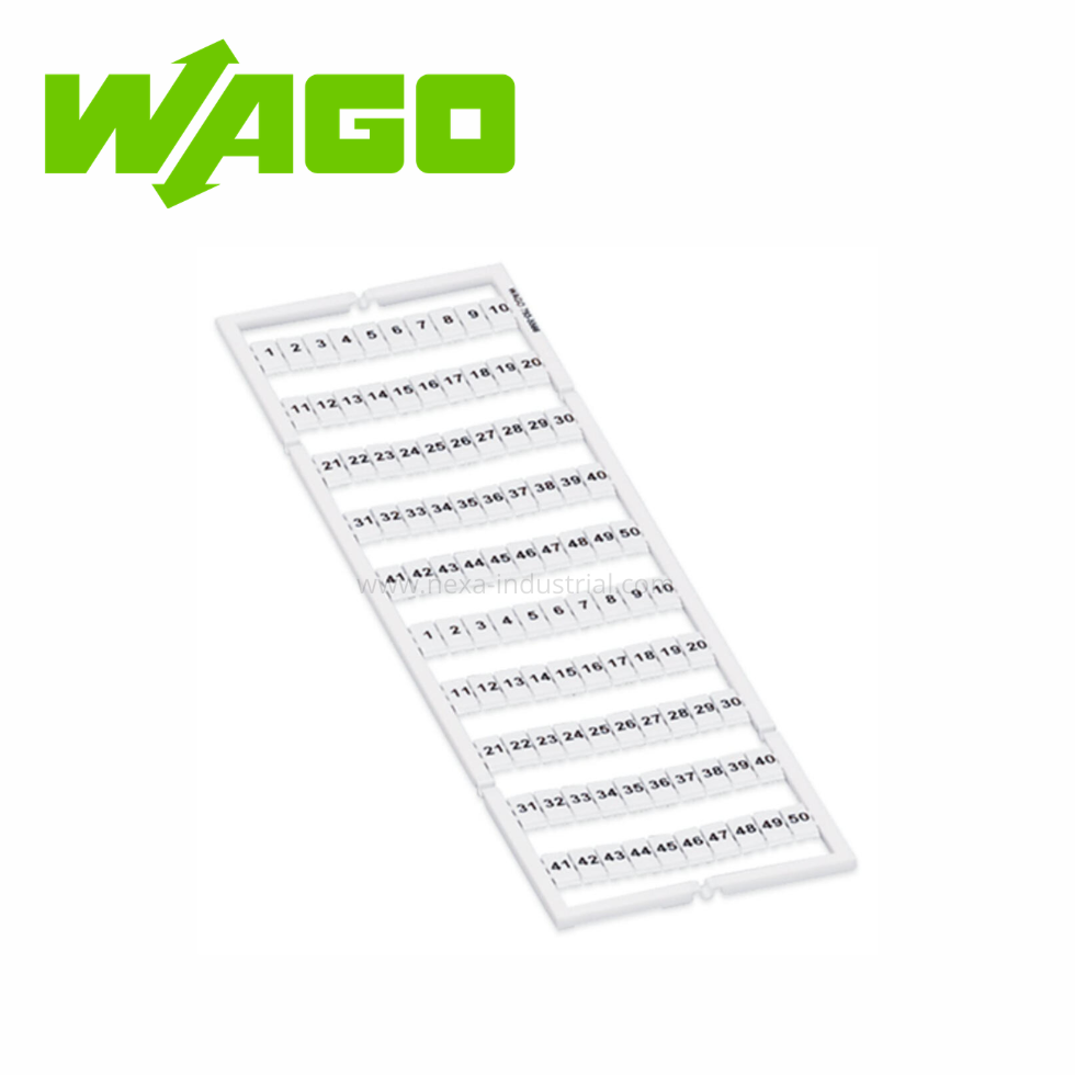 TARJETA DE MARCADOR DE BLOQUE DE TERMINALES – WAGO