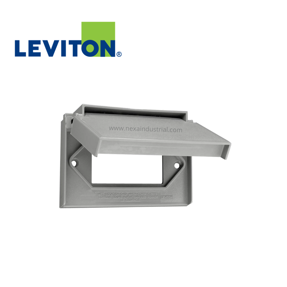 PLACA SIMPLE HORIZONTAL HERMÉTICA NYLON – LEVITON