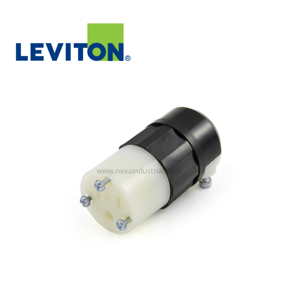 CONECTOR NEGRO G/INDUSTRIAL 15A 125V L/T – LEVITON