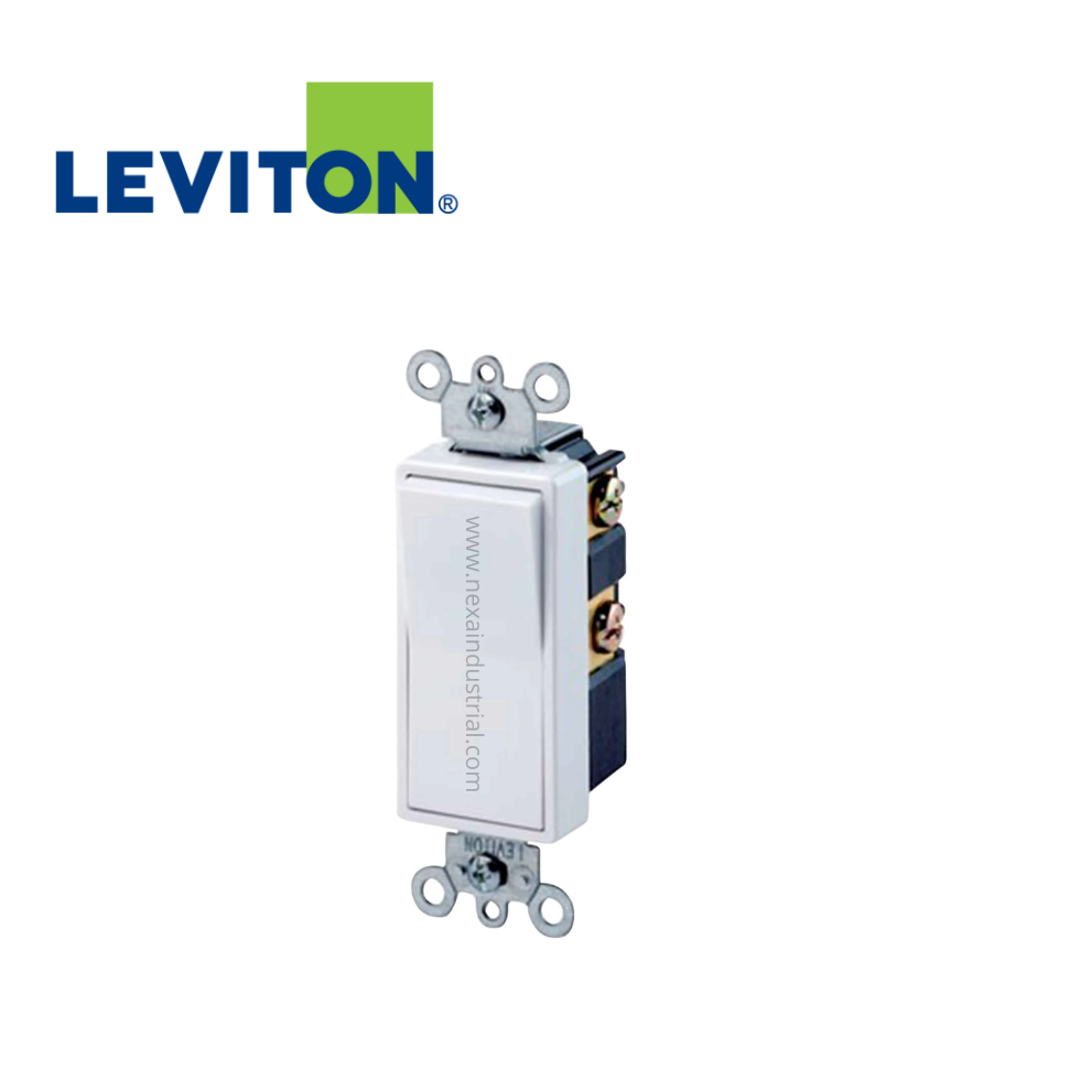 INTERRUPTOR BIPOLAR SIMPLE BLANCO DECORA 15A 250V L/T – LEVITON