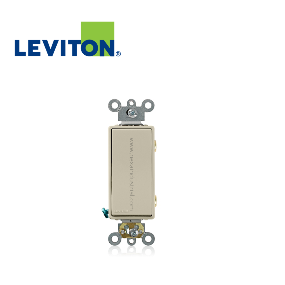 INTERRUPTOR BIPOLAR SIMPLE MARFIL DECORA 15A 250V L/T – LEVITON