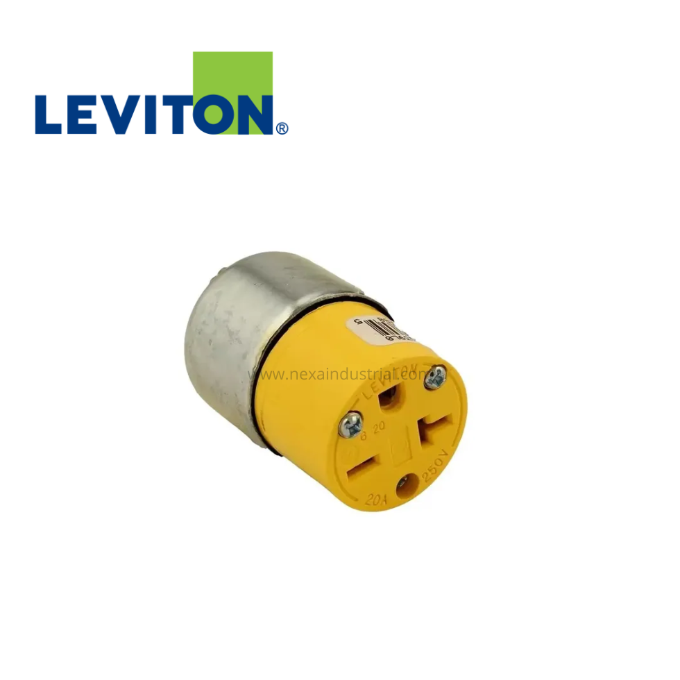 CONECTOR AÉREO PVC AMARILLO BLINDADO 20A 125V L/T M/CHINO – LEVITON