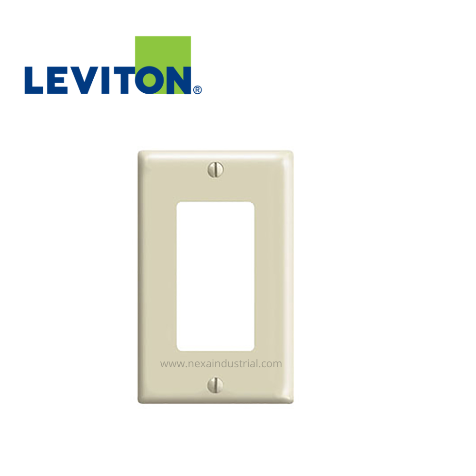 PLACA SIMPLE ALMENDRADO CLARO DECORA NYLON – LEVITON