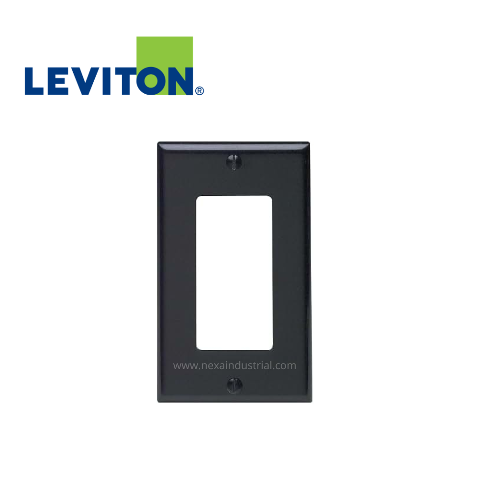 PLACA SIMPLE NEGRO DECORA NYLON – LEVITON