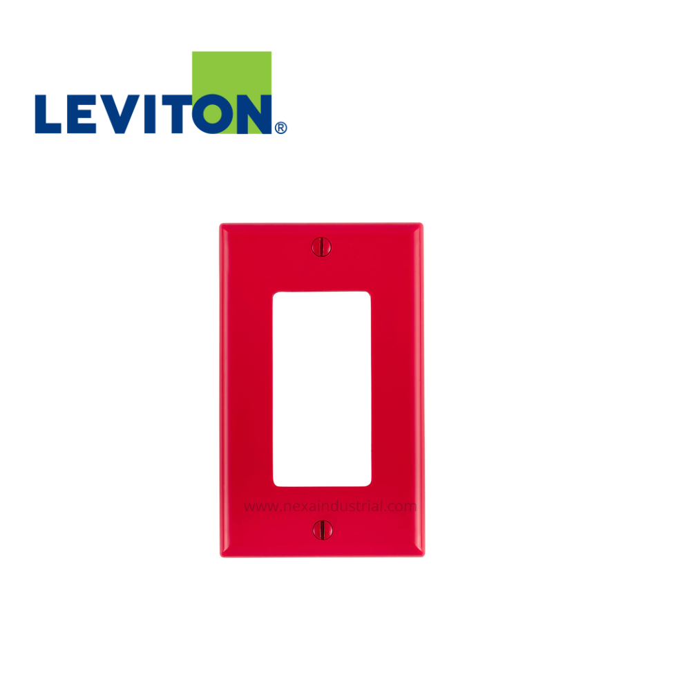 PLACA SIMPLE ROJO DECORA NYLON – LEVITON