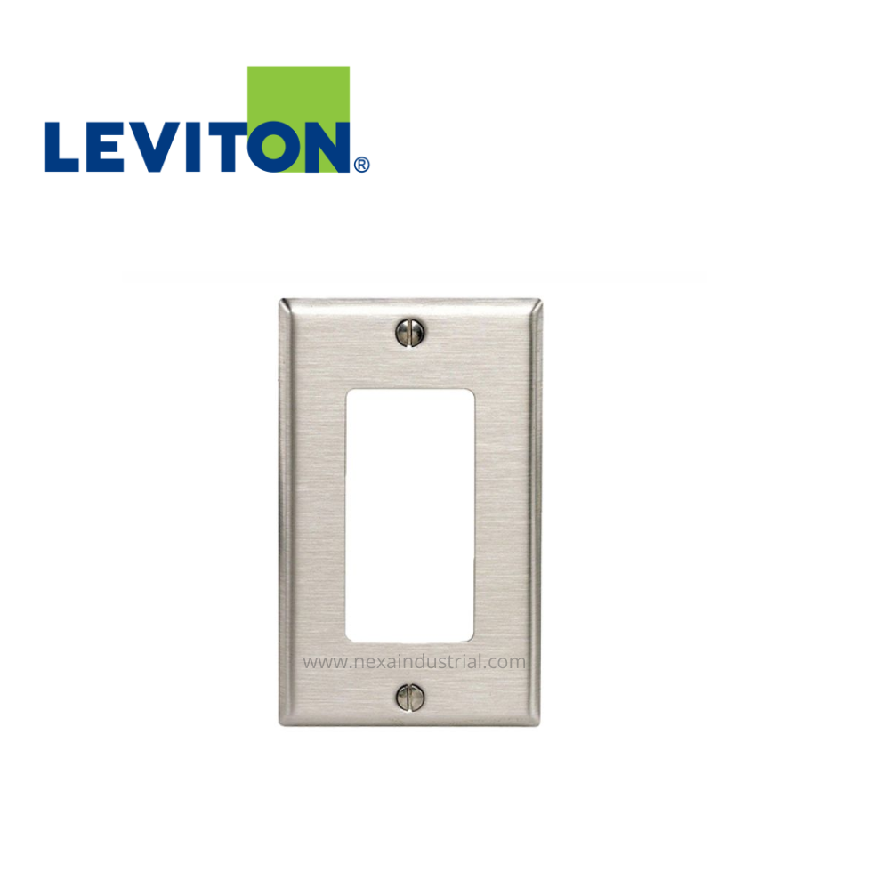 PLACA INOXIDABLE SIMPLE ACERO – LEVITON