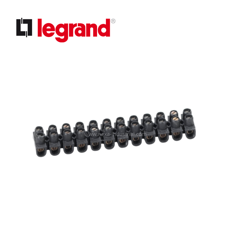 Bornera de regleta 25mm2 12 bornes Nylbloc negro