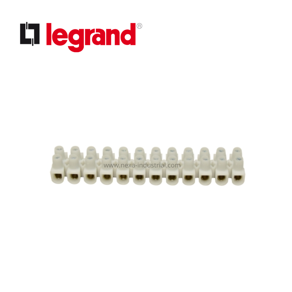 Bornera de regleta 6mm2 12 bornes Nylbloc blanco