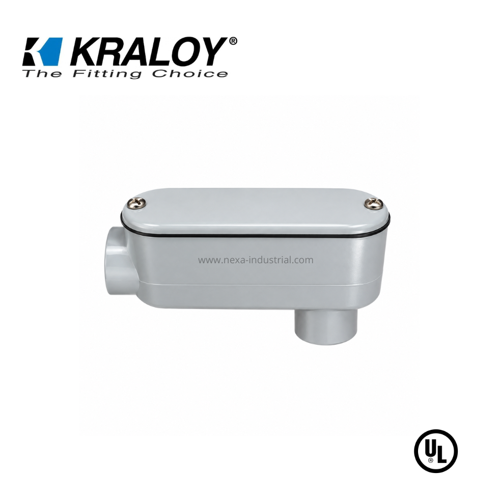 CAJA CONDULET PVC OVALADA 4´´ TIPO LB SCH40/80 UL651 KRALOY