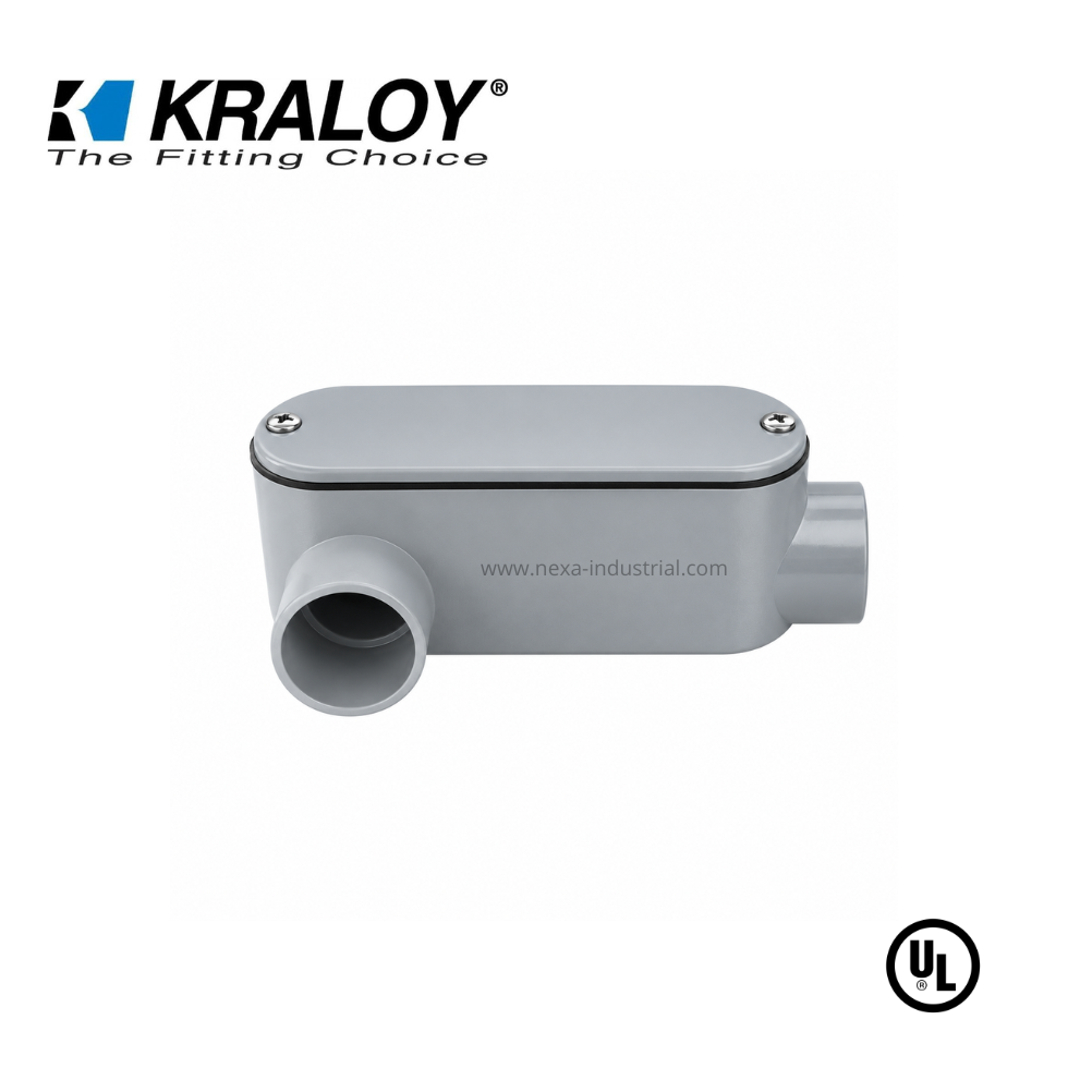 CAJA CONDULET PVC OVALADA 4" TIPO LR SCH40/80 UL651 KRALOY