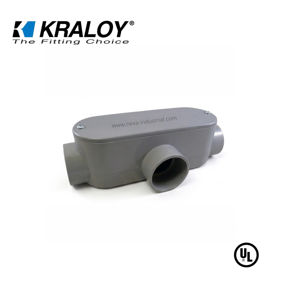 CAJA CONDULET PVC OVALADA 4" TIPO T SCH40/80 UL651 KRALOY