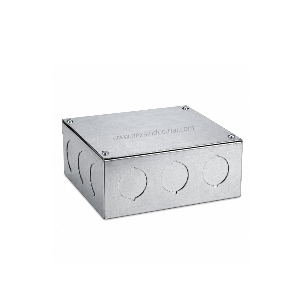 CAJA DE PASE METÁLICA 12 X 12 X 4 ( 300 X 300 X 100 mm)