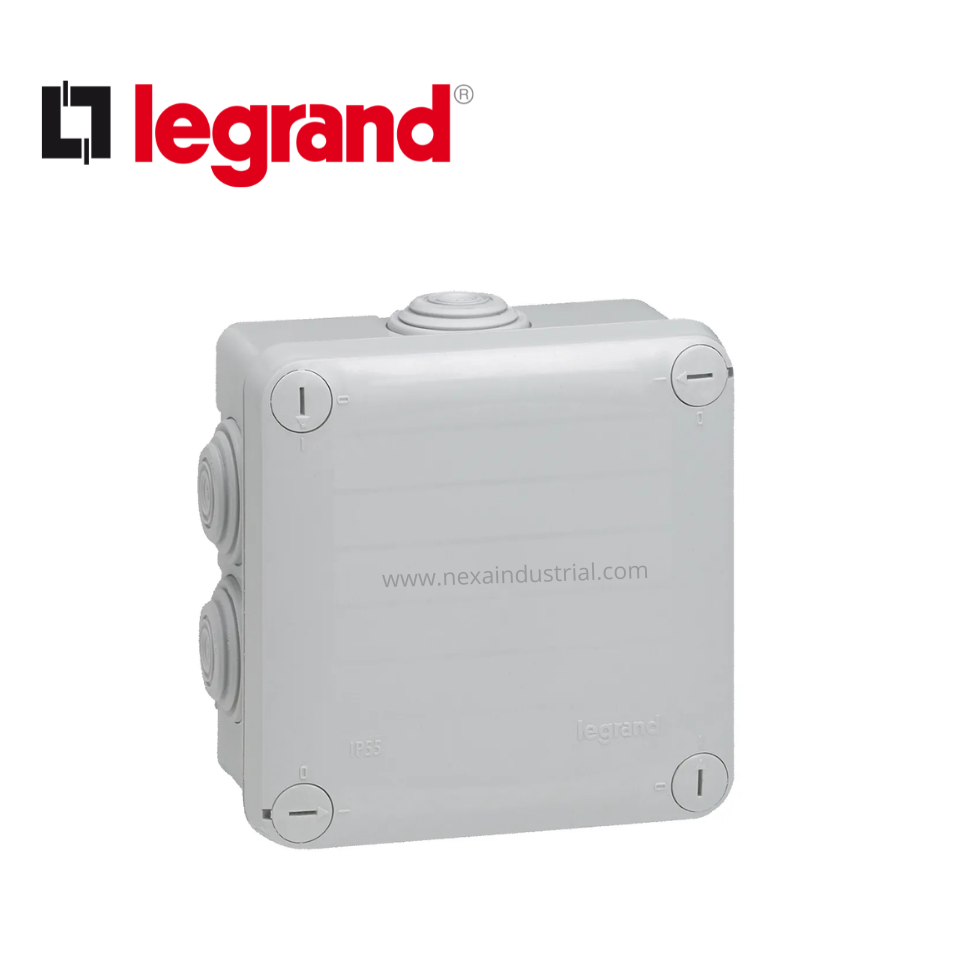 CAJA DERIVACION PVC 105X105X55MM ADOS IP55 7 CONOS PLEXO - LEGRAND