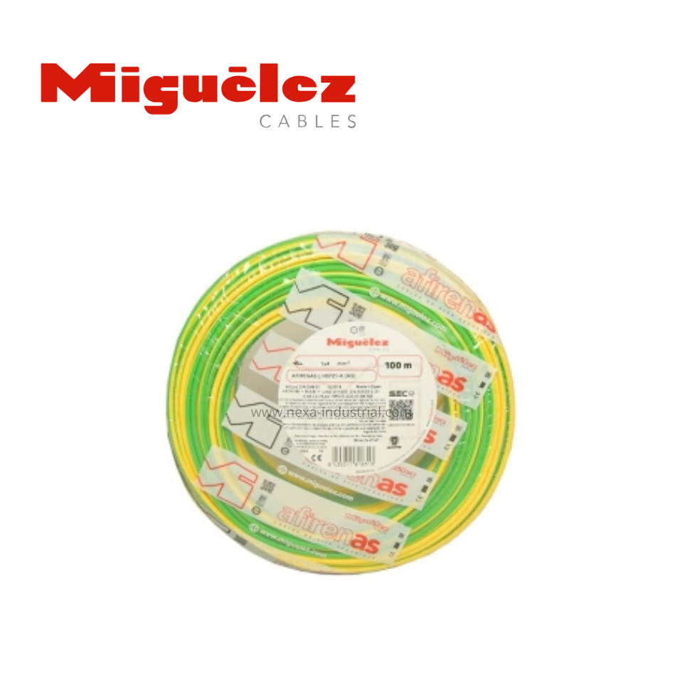 Cable puesta a tierra 16mm2 amarillo-verde libre de halógeno x rollo