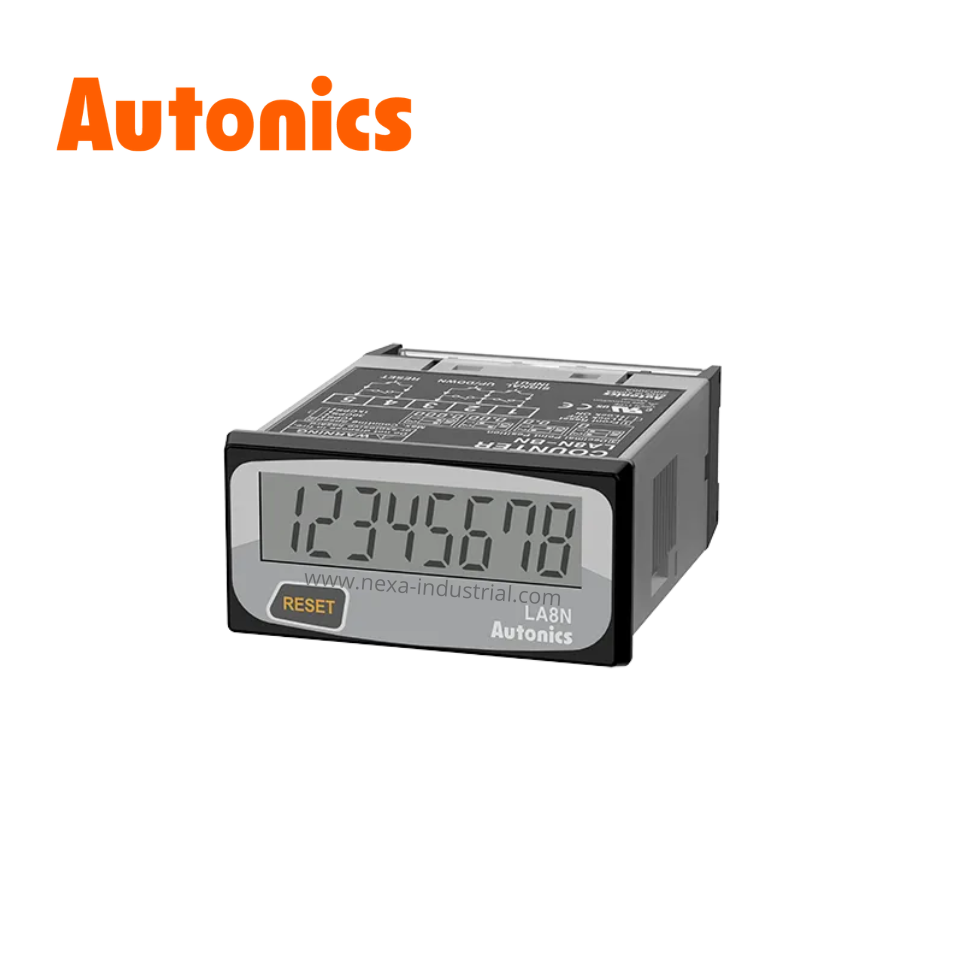 Contador Digital LCD 8díg. 48x24x58mm Batería Integrada IP66 AUTONICS