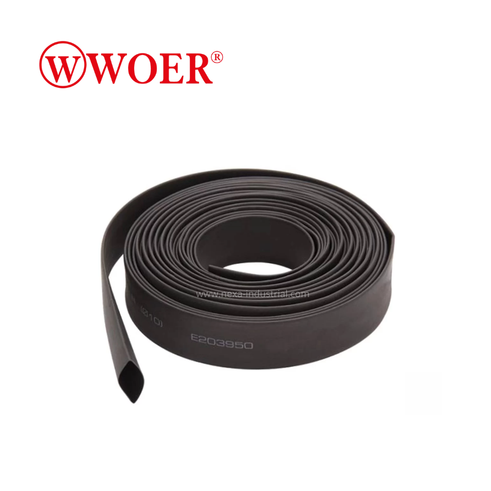 Manga Termocontraible F-10 Negro (Rollo de 100m.) Woer