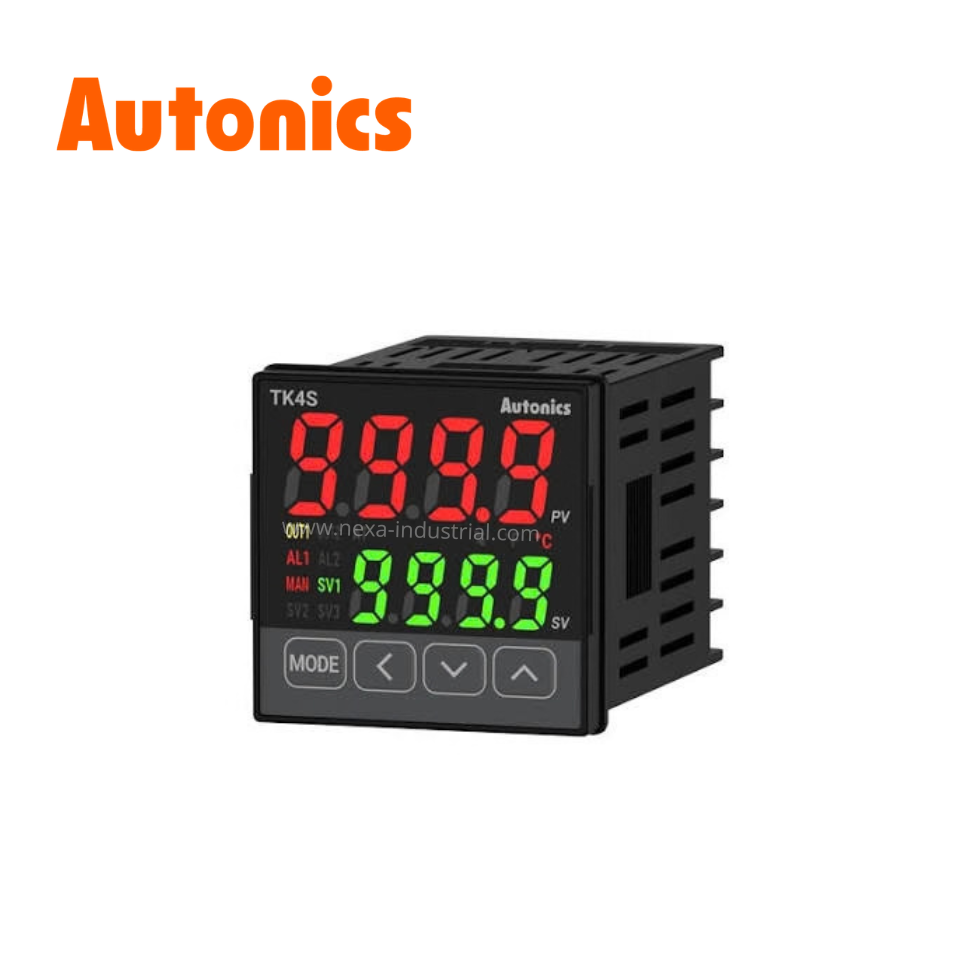 Controlador de Temperatura PID 4 dígitos con Alarma, 100-240VCA 48x48mm AUTONICS