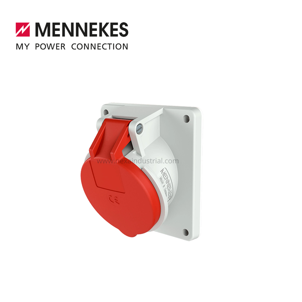 TOMA EMPOTRABLE ROJO 63A 415V 3P+T (IP44) – MENNEKES