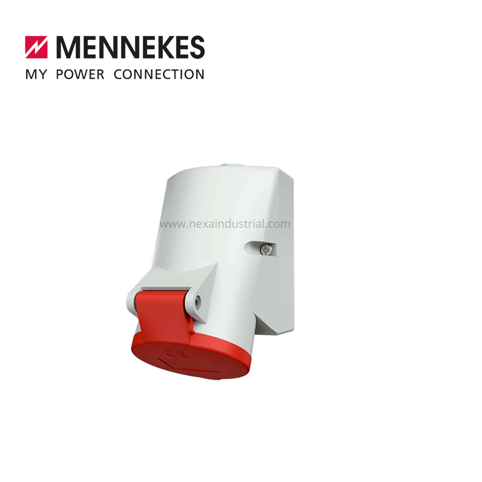 TOMA VISIBLE ROJO 32A 415V 2P+T (IP44) – MENNEKES